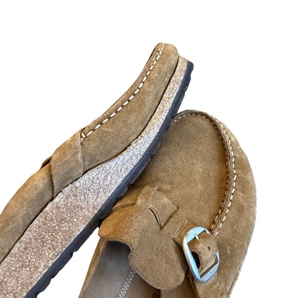 Birkenstock Buckley Tan Slip-On Backless Shoes Closed Toe Size 40 9 Women's - Picture 7 of 15